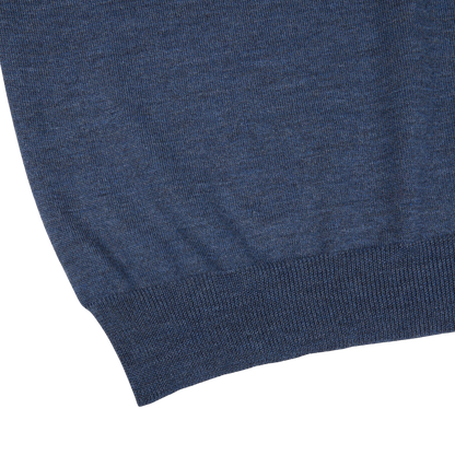 A Gran Sasso Mid Blue Extra Fine Merino Roll Neck sweater with a roll neck.