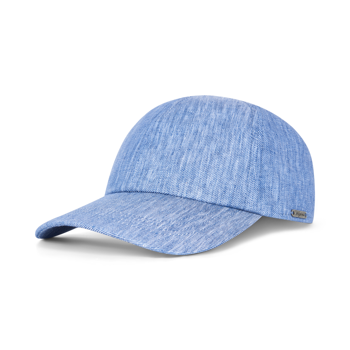 Blue Melange Linen Cotton Baseball Cap