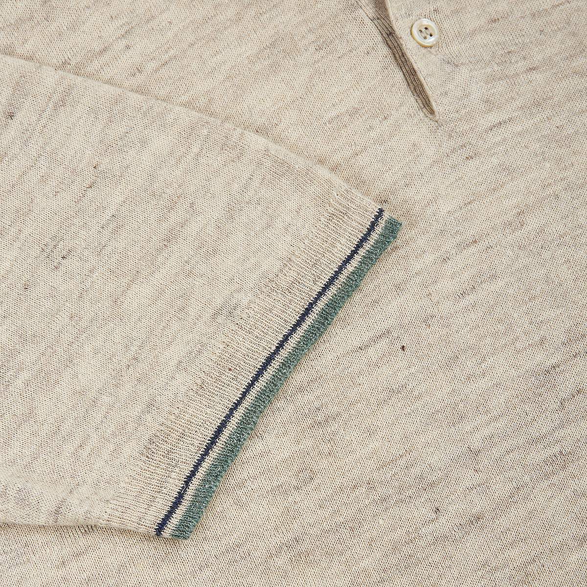 Beige Cotton/Linen Polo