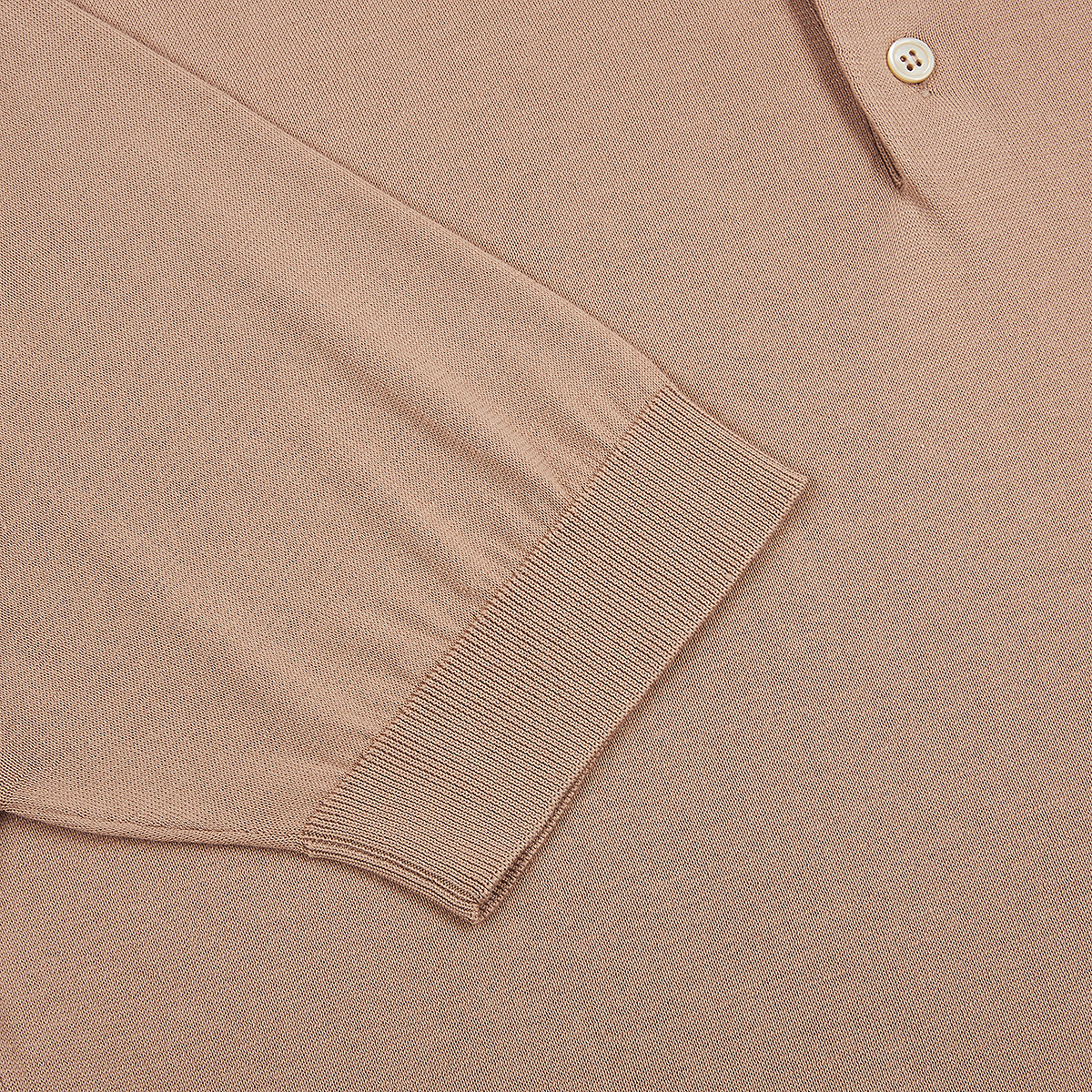 Peach Sea Island Cotton Polo Shirt