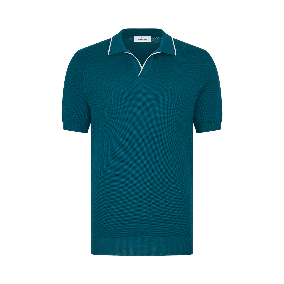 Bottle Green Cotton Capri Collar Polo