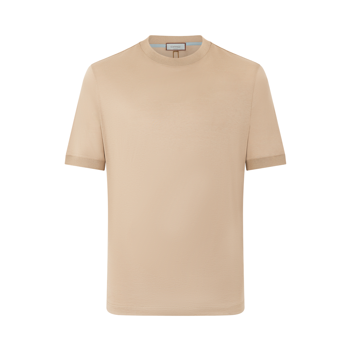 Beige Cotton/Silk T-Shirt