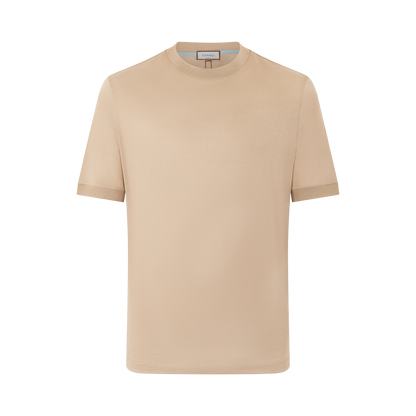 Beige Cotton/Silk T-Shirt