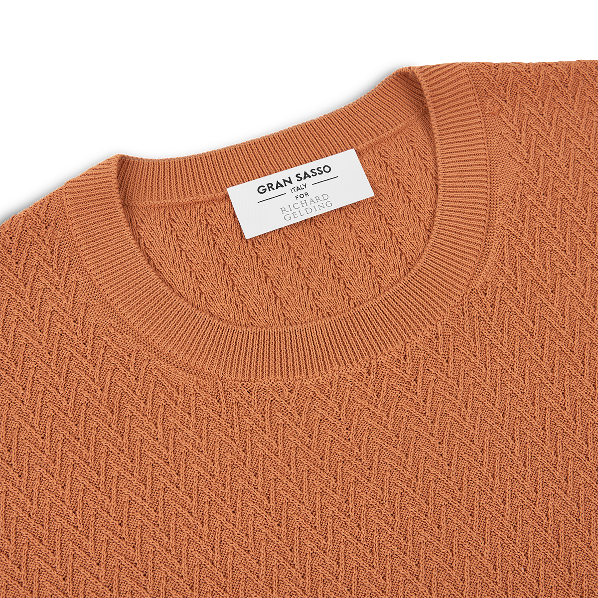 Rust Chevron Weave T-Shirt