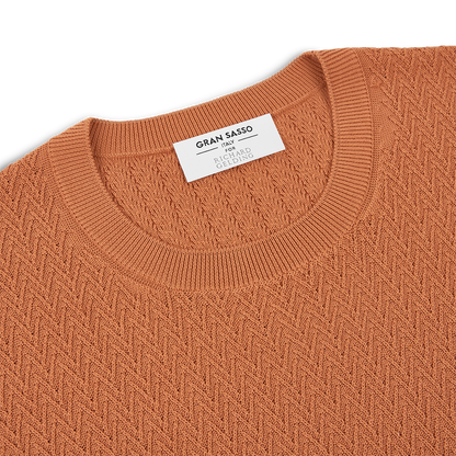 Rust Chevron Weave T-Shirt