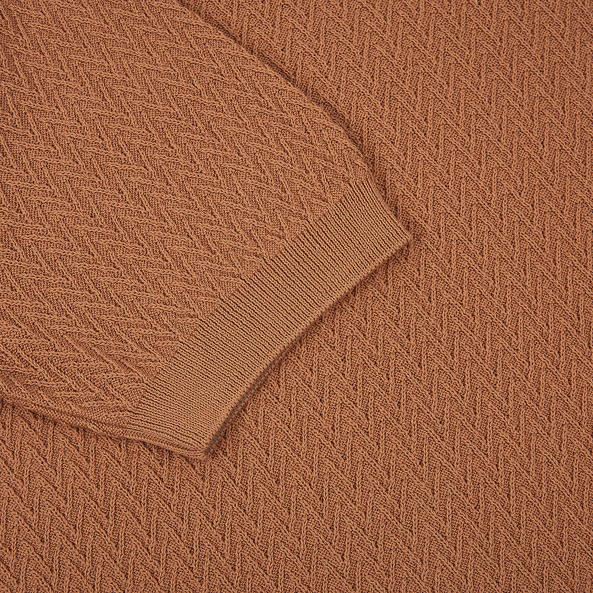 Rust Chevron Weave T-Shirt