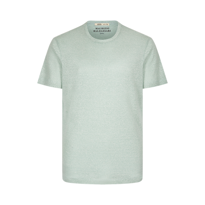 Green Melange Cotton/Linen T-Shirt