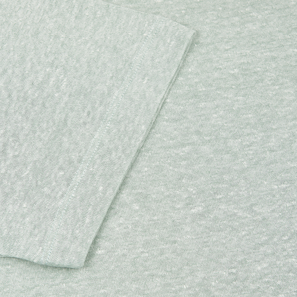 Green Melange Cotton/Linen T-Shirt