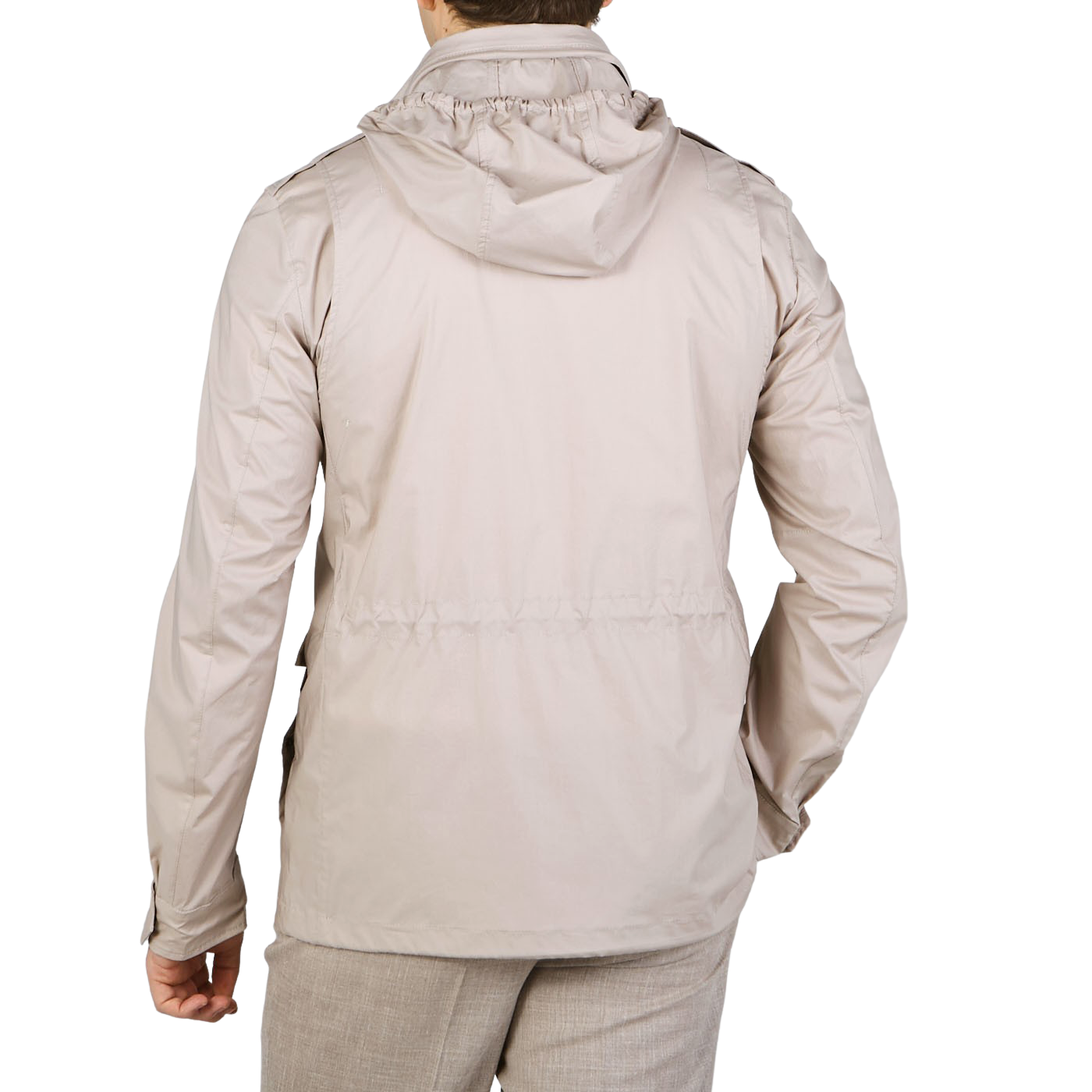 Herno Natural Beige Light Cotton Field Jacket Back