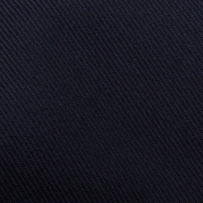 Herno Navy Wool Twill Beaver Collar Jacket Fabric