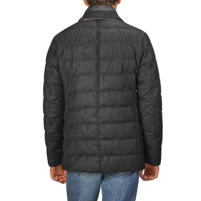 Charcoal Checked Wool Cashmere Loro Piana Jacket