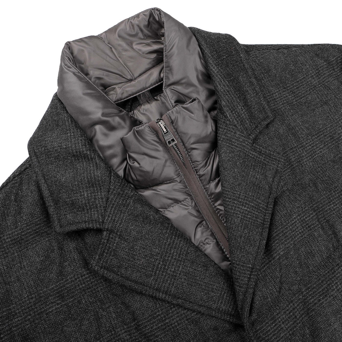 Charcoal Checked Wool Cashmere Loro Piana Jacket