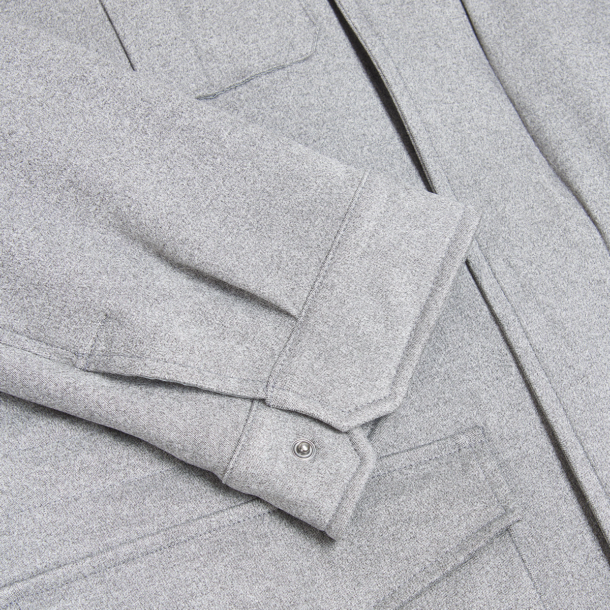 Grey Melange Suede Effect Field Jacket