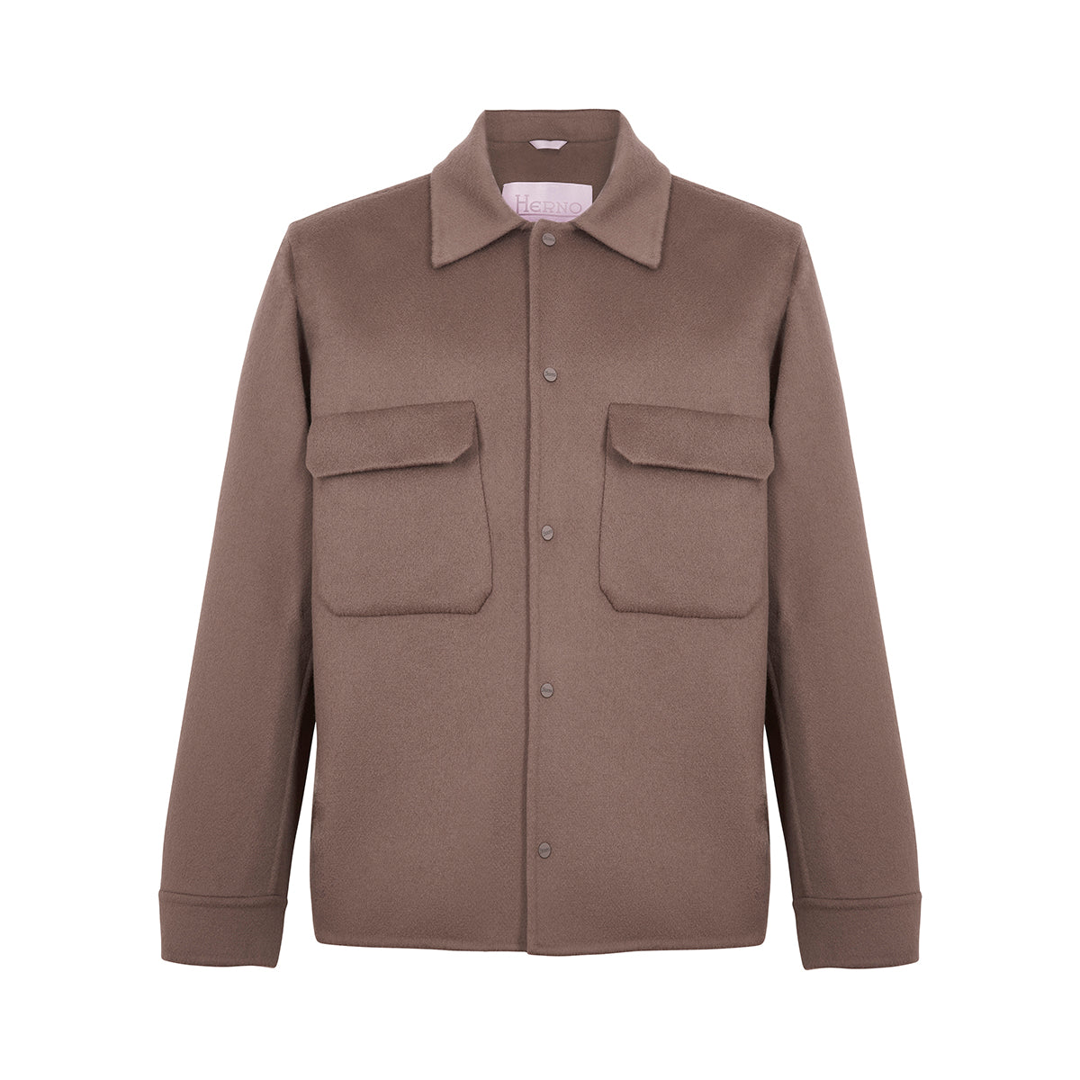 Dark Taupe Wool Shacket