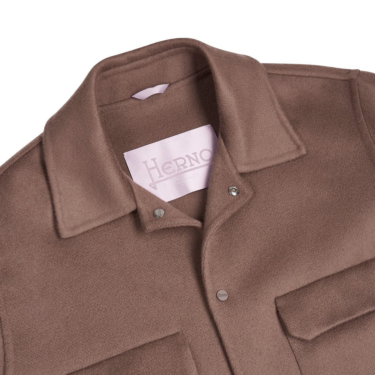 Dark Taupe Wool Shacket