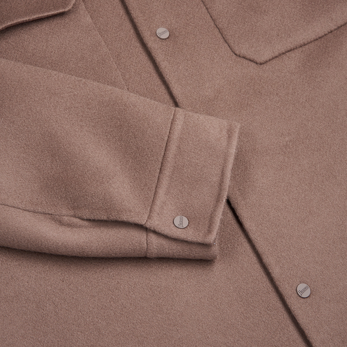 Dark Taupe Wool Shacket