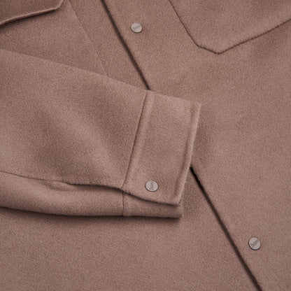 Dark Taupe Wool Shacket