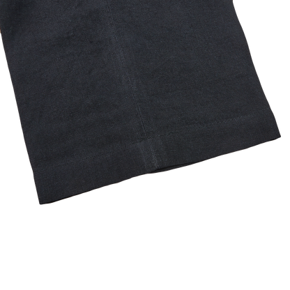 Hiltl Black Washed Linen Regular Fit Chinos Cuff