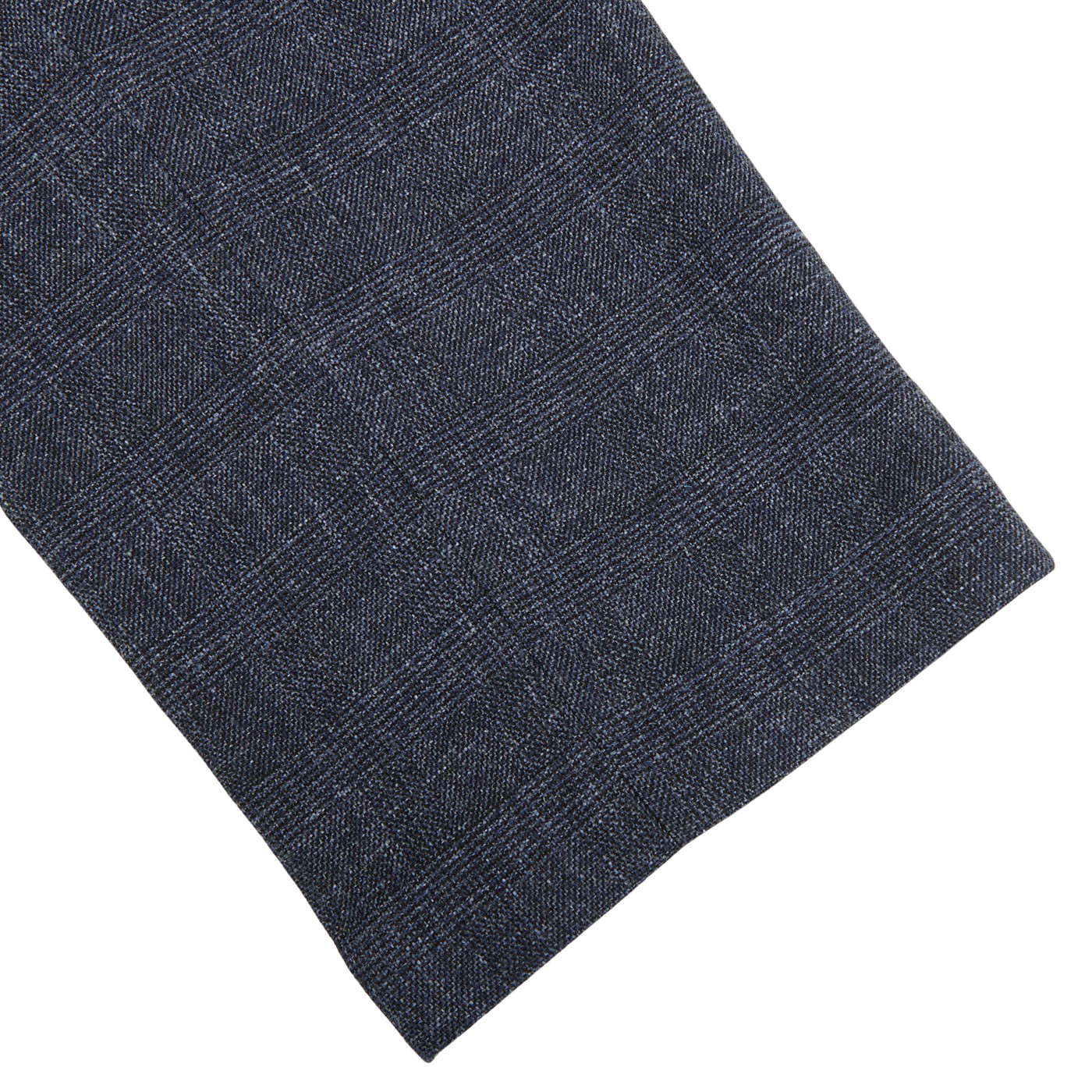 Hiltl Blue Checked Cotton Stretch Slim Fit Chinos Cuff