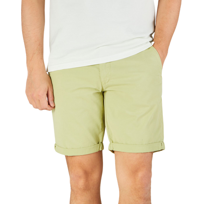 Hiltl Bright Green Cotton Stretch Shorts Front