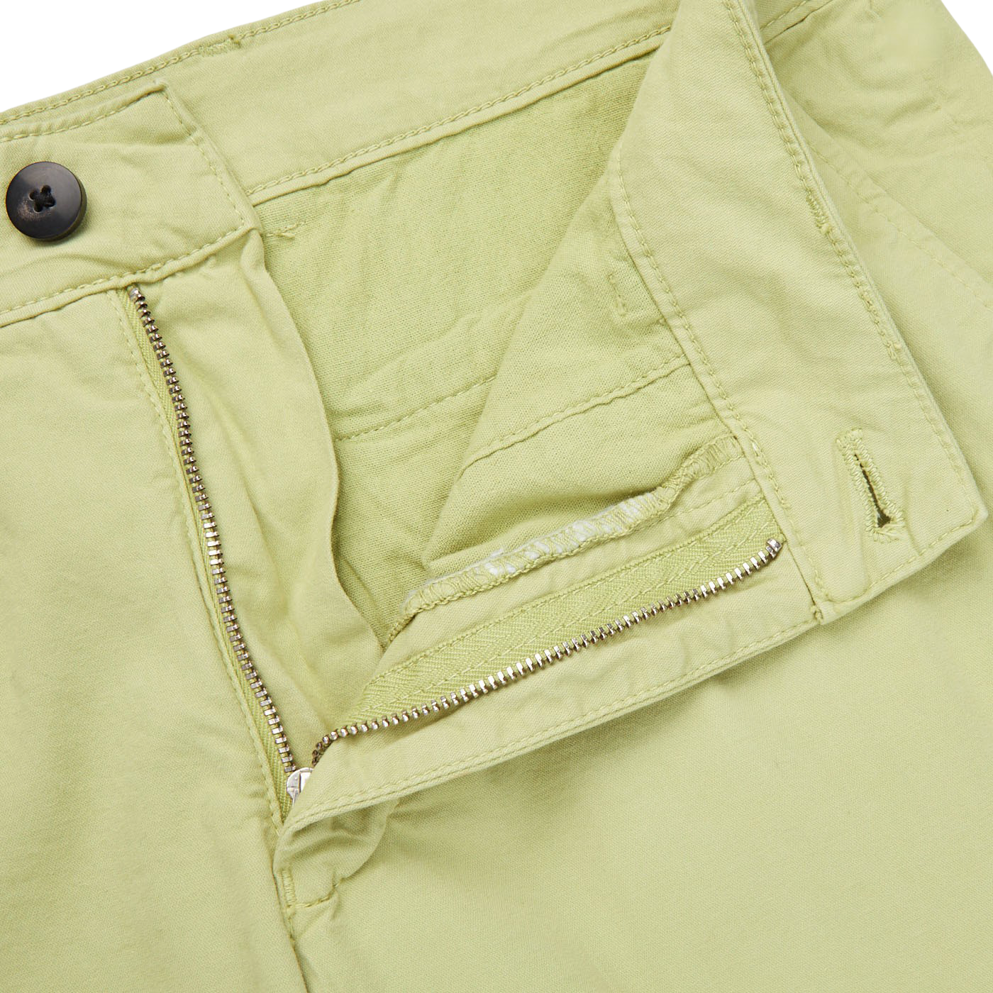 Hiltl Bright Green Cotton Stretch Shorts Zipper