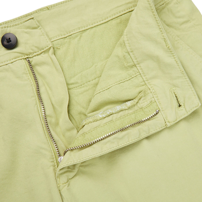 Hiltl Bright Green Cotton Stretch Shorts Zipper
