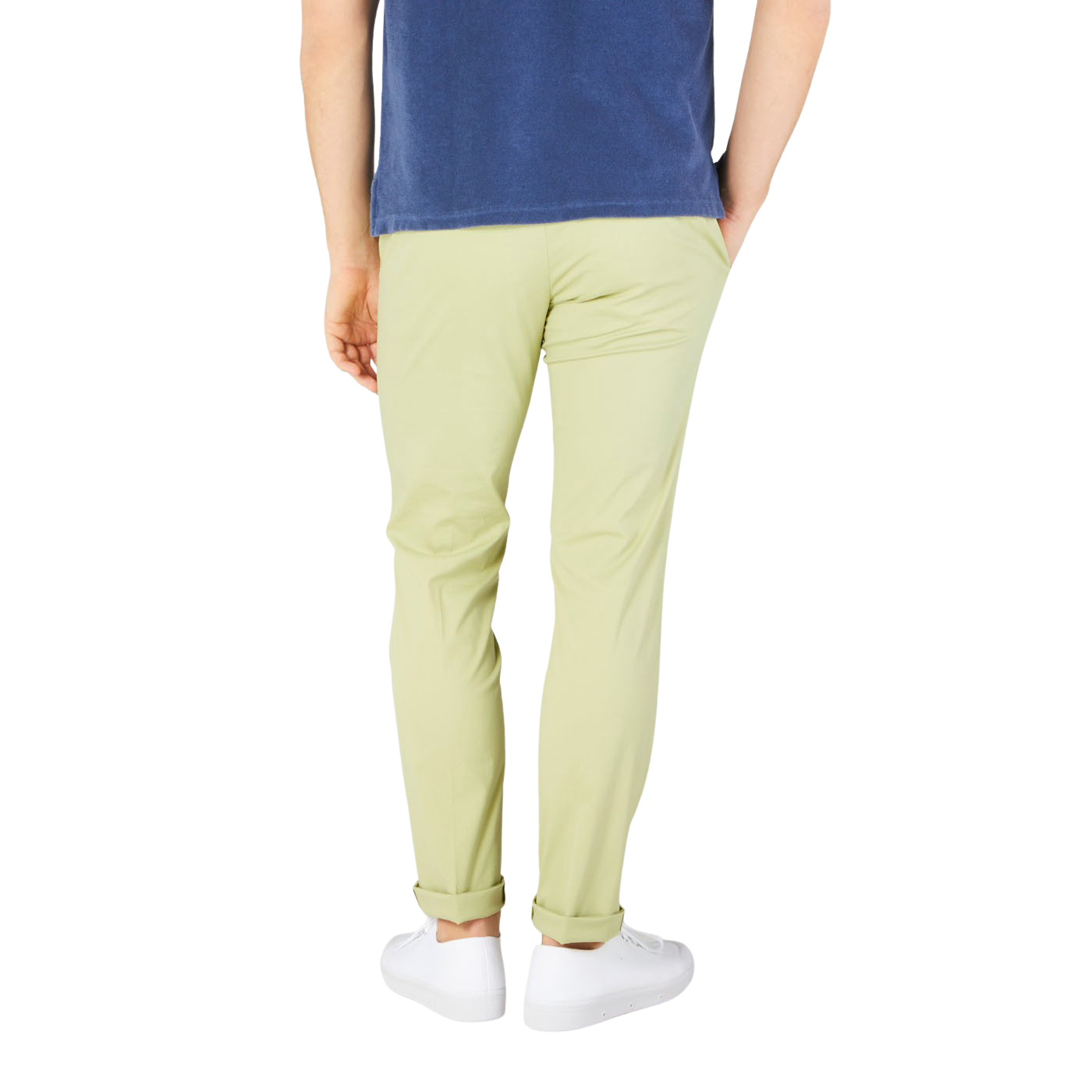 Hiltl Bright Green Cotton Stretch Slim Chinos Back