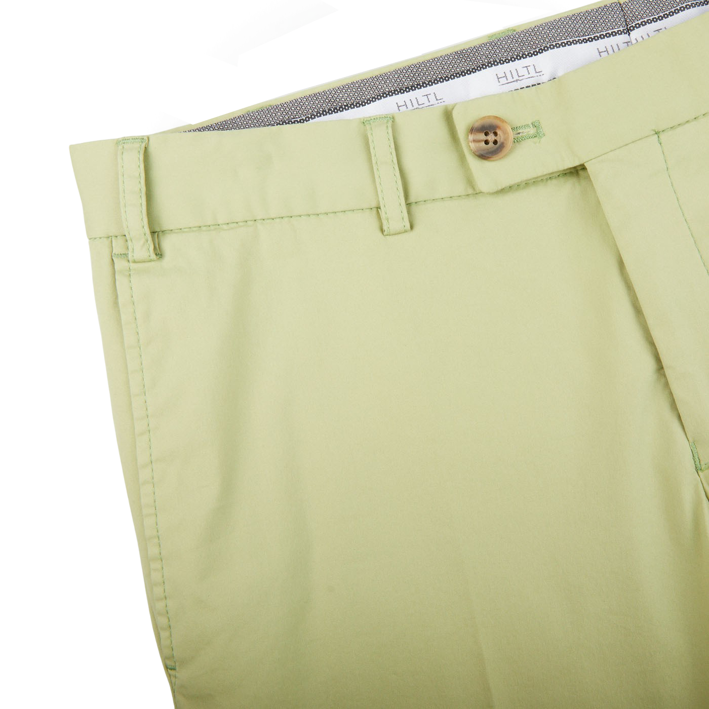 Hiltl Bright Green Cotton Stretch Slim Chinos Edge