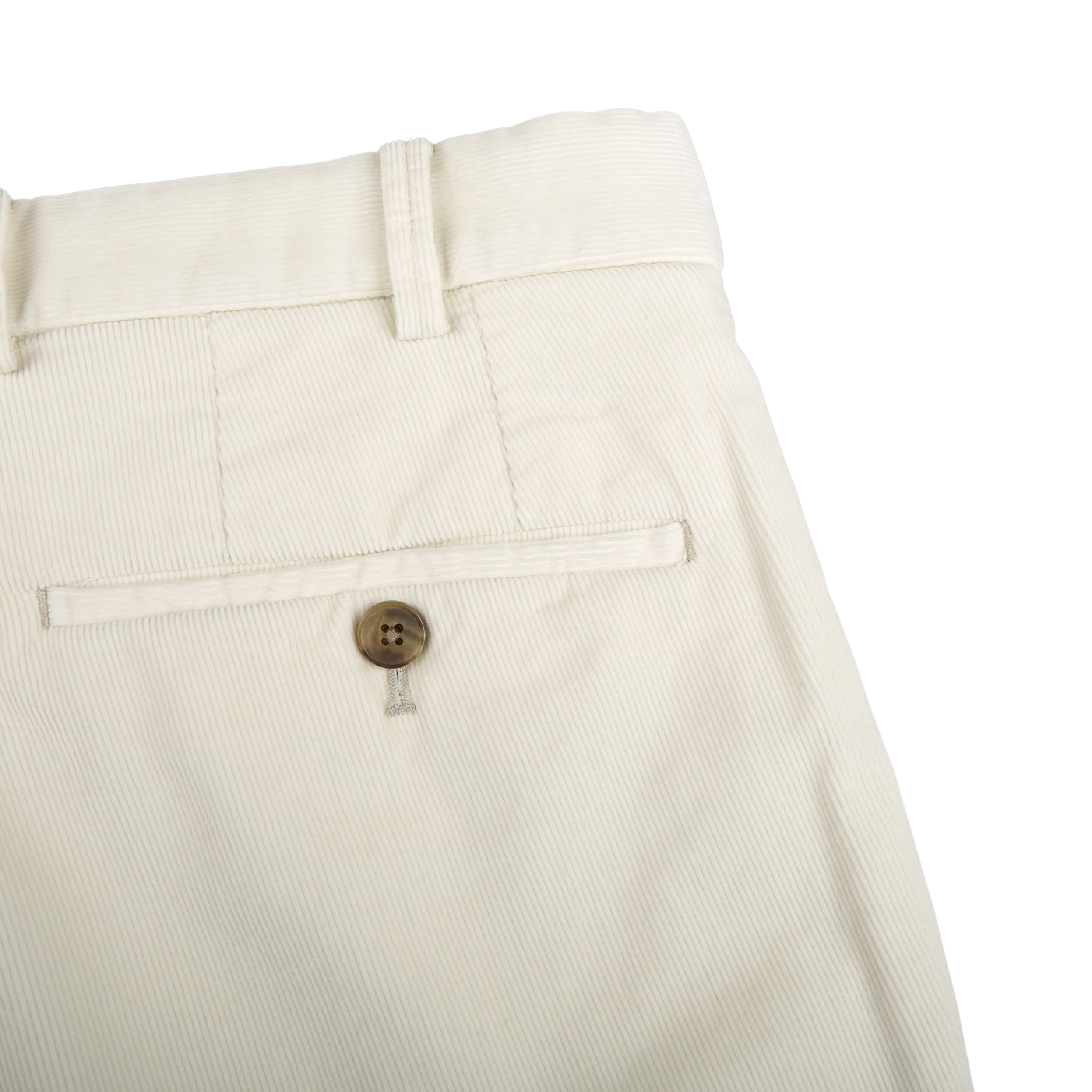 Hiltl Cream Micro Cotton Corduroy Regular Fit Chinos Pocket