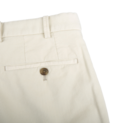 Hiltl Cream Micro Cotton Corduroy Regular Fit Chinos Pocket