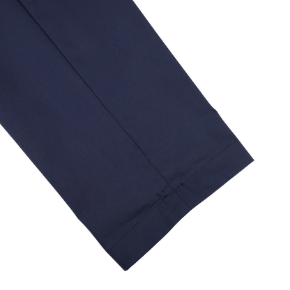 Hiltl Dark Blue Cotton Nylon Slim Chinos Cuff