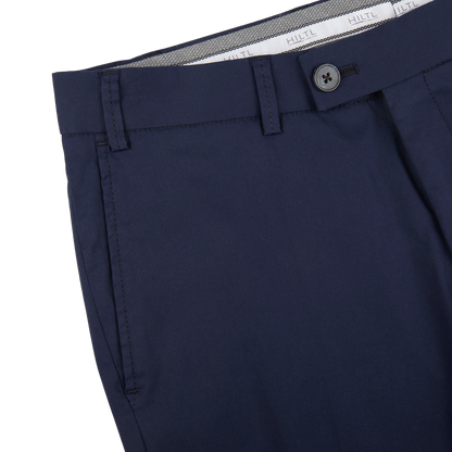 Hiltl Dark Blue Cotton Nylon Slim Chinos Edge