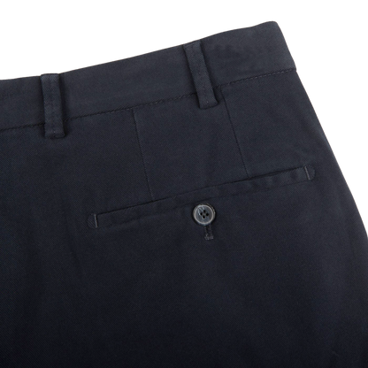 Hiltl Navy Blue Cotton Stretch Regular Fit Chinos Pocket