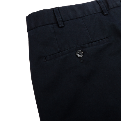 Hiltl Navy Cotton Stretch Regular Chinos Pocket
