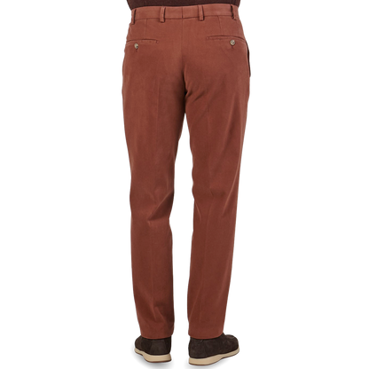 Hiltl Terracotta Cotton Stretch Regular Fit Chinos Back