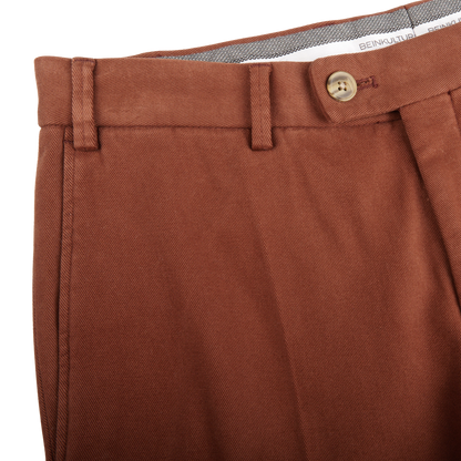 Hiltl Terracotta Cotton Stretch Regular Fit Chinos Edge