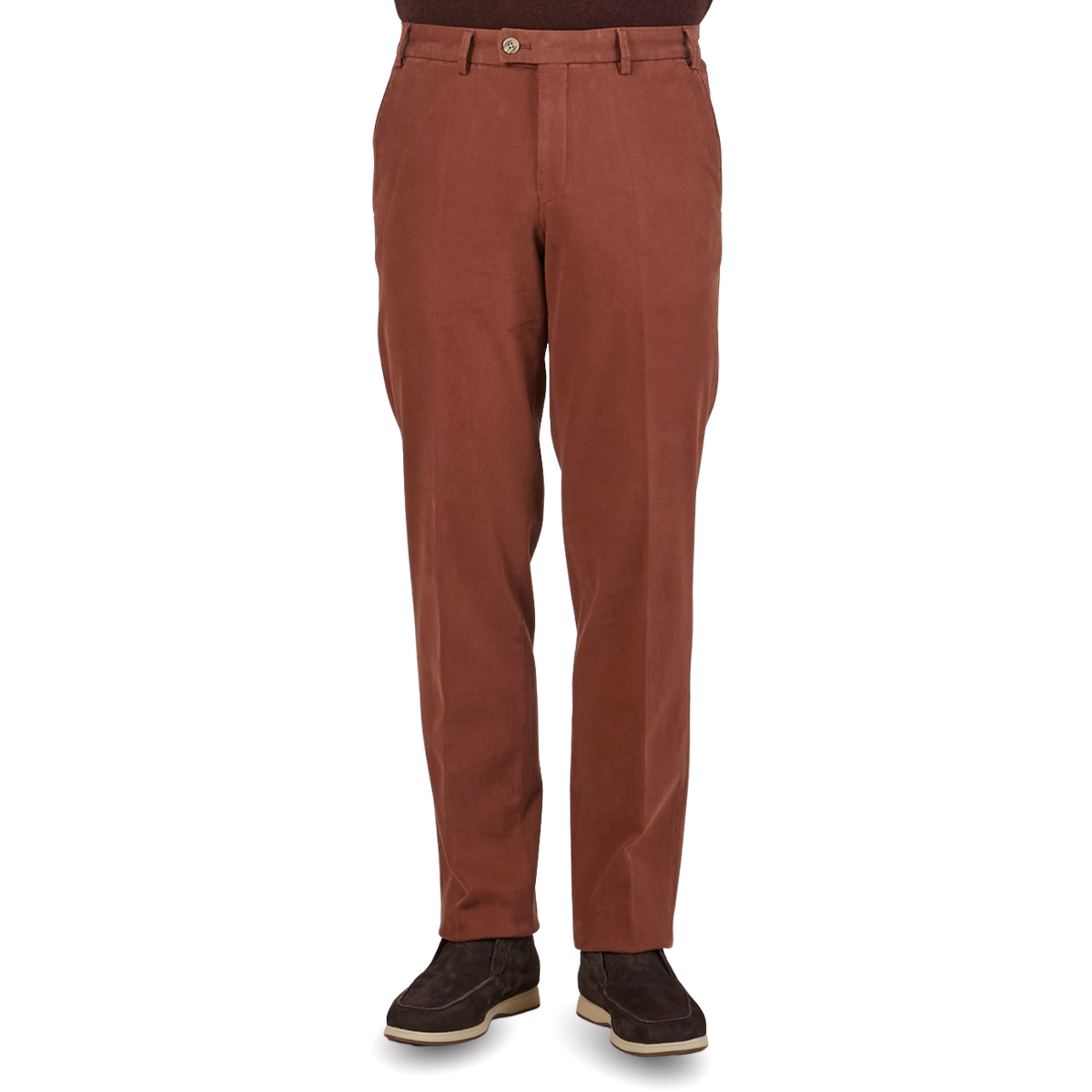 Hiltl Terracotta Cotton Stretch Regular Fit Chinos Front