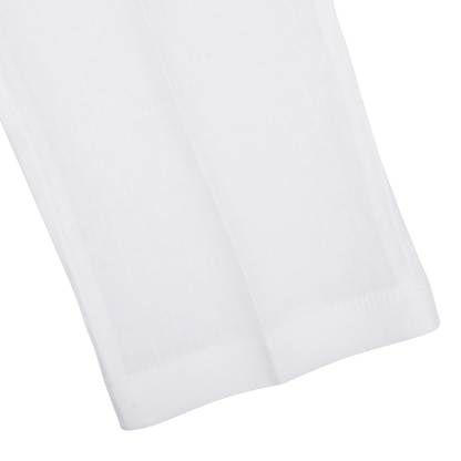 White washed linen regular fit chinos from Hiltl, with visible weave texture, displayed on a plain light background.
