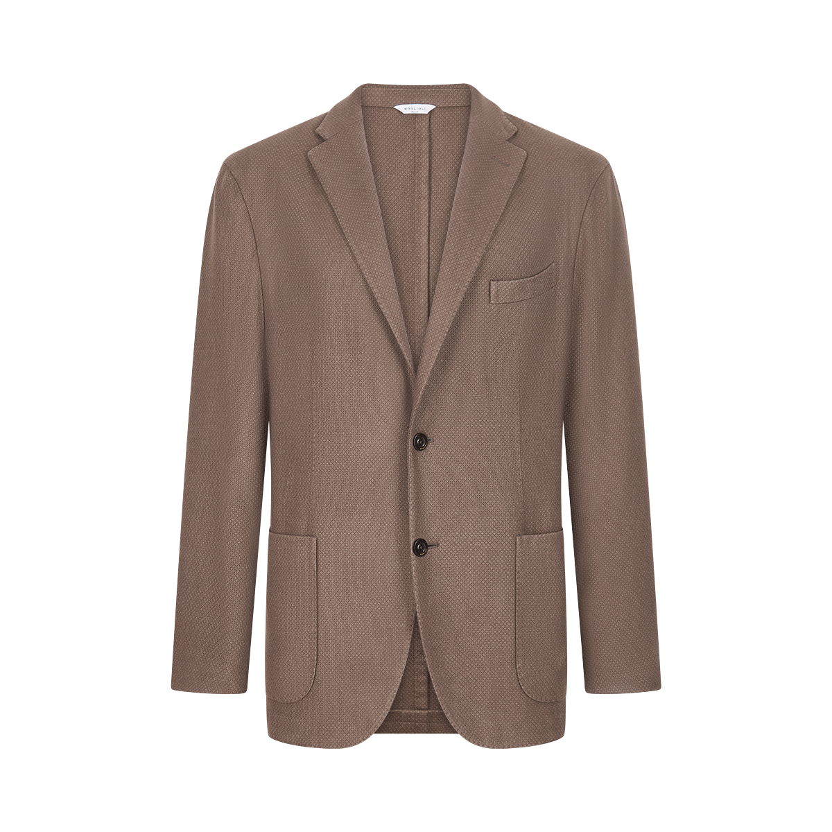 Brown Basketweave Cashmere Blazer