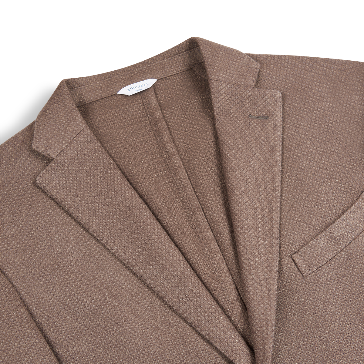 Brown Basketweave Cashmere Blazer