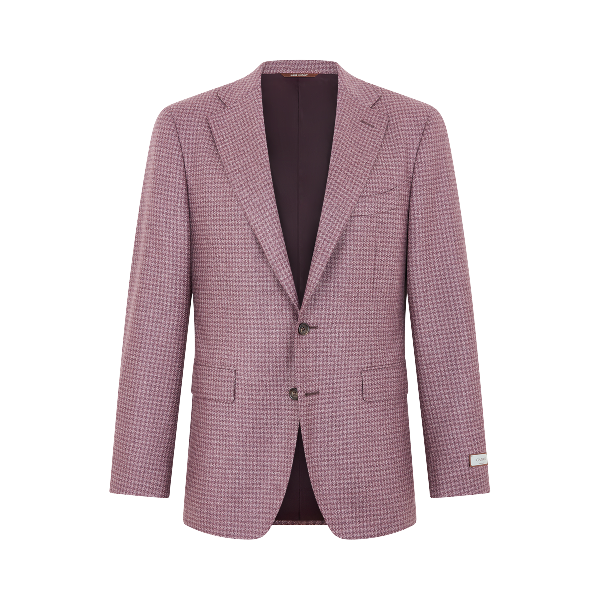 Lilac Houndstooth Wool/Silk Blazer