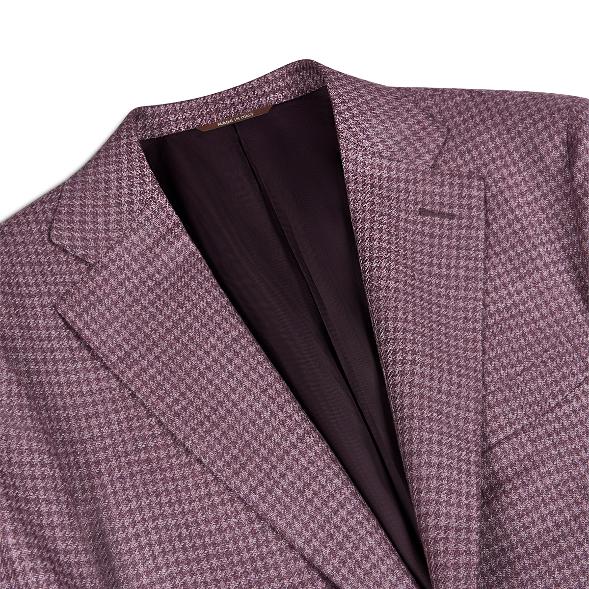 Lilac Houndstooth Wool/Silk Blazer