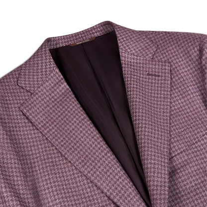 Lilac Houndstooth Wool/Silk Blazer