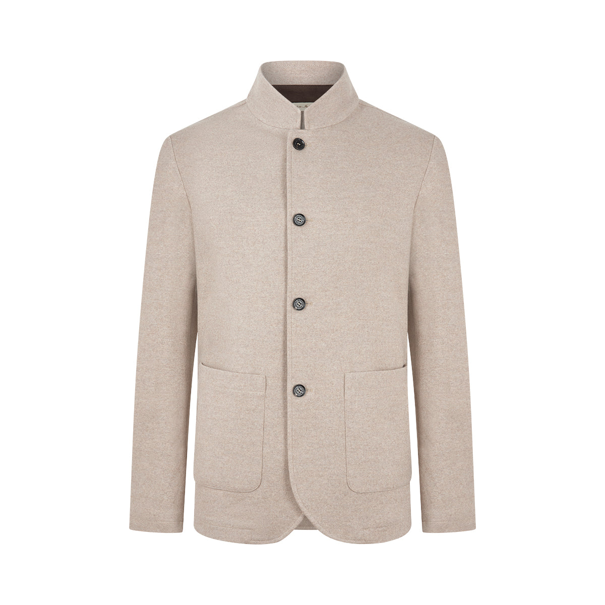 Beige Wool Jersey Unlined Blazer