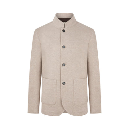Beige Wool Jersey Unlined Blazer