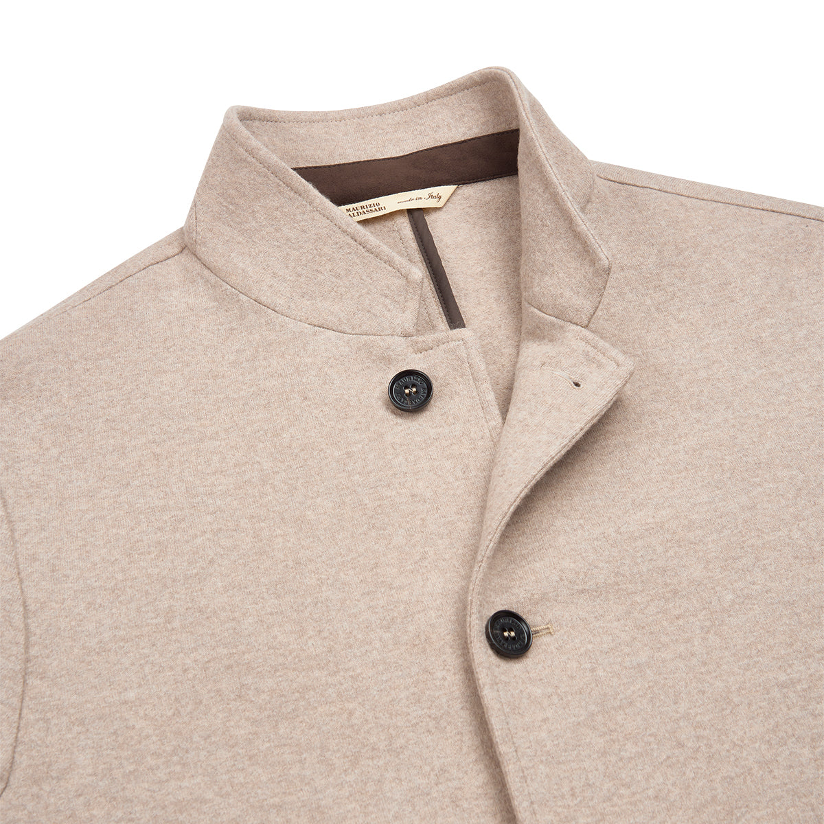 Beige Wool Jersey Unlined Blazer