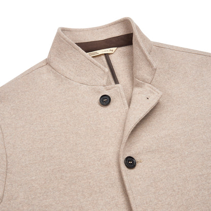 Beige Wool Jersey Unlined Blazer