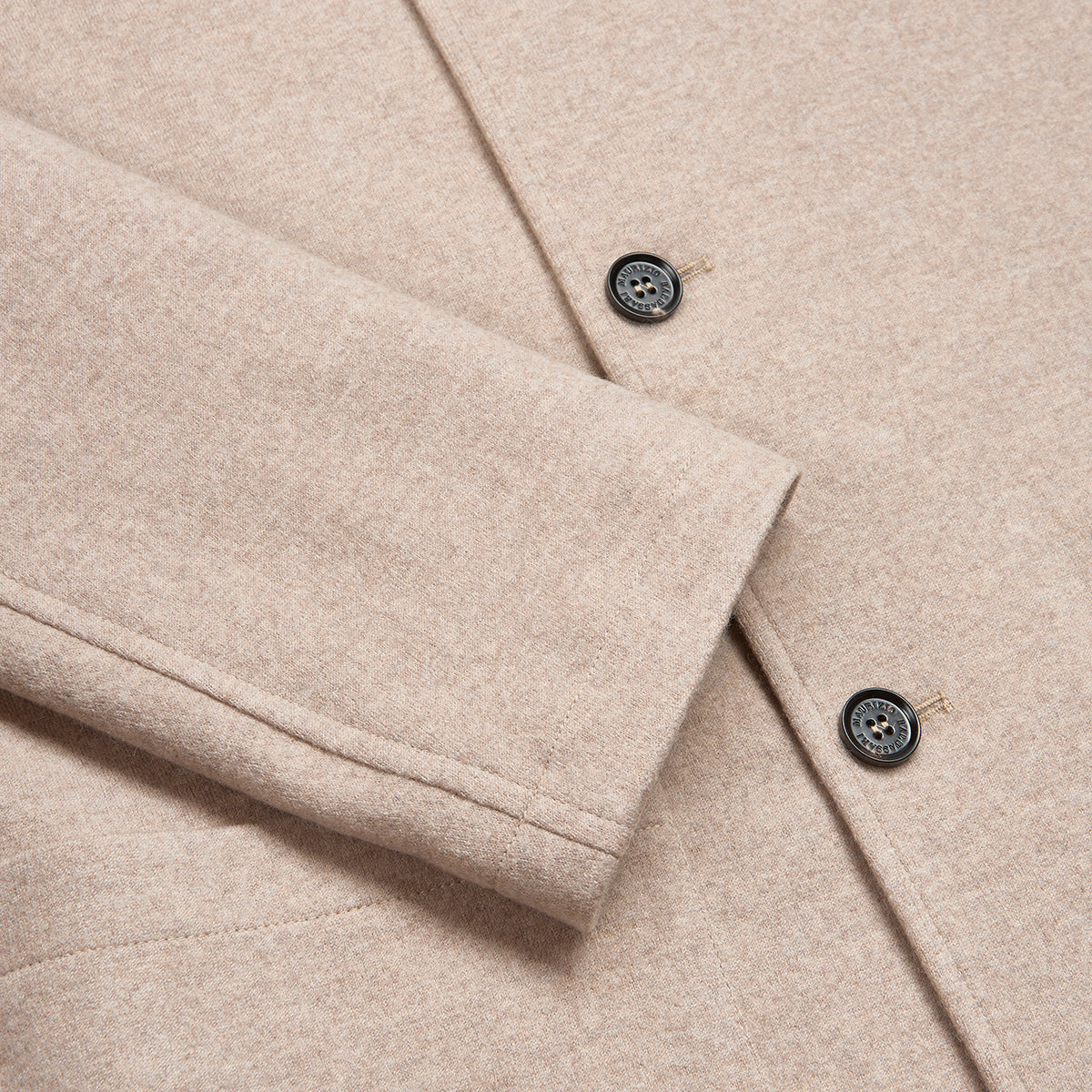 Beige Wool Jersey Unlined Blazer