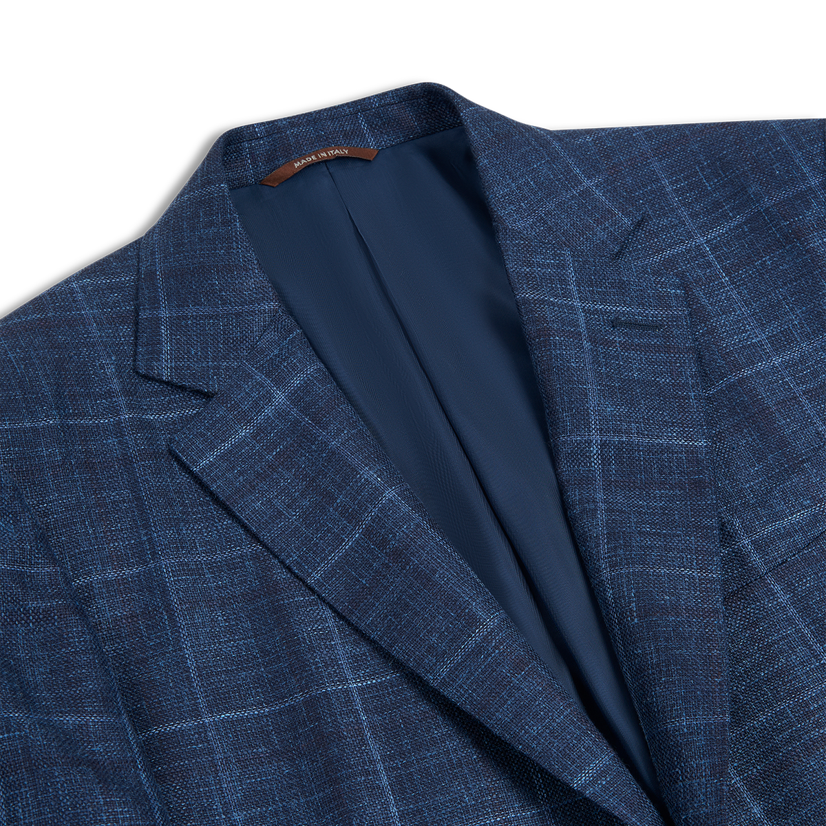 Blue Wool/Silk/Linen Drop4 Blazer