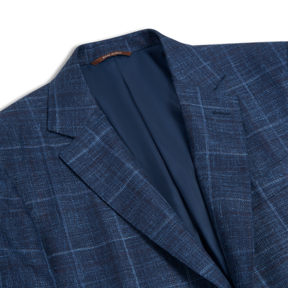 Blue Wool/Silk/Linen Drop4 Blazer